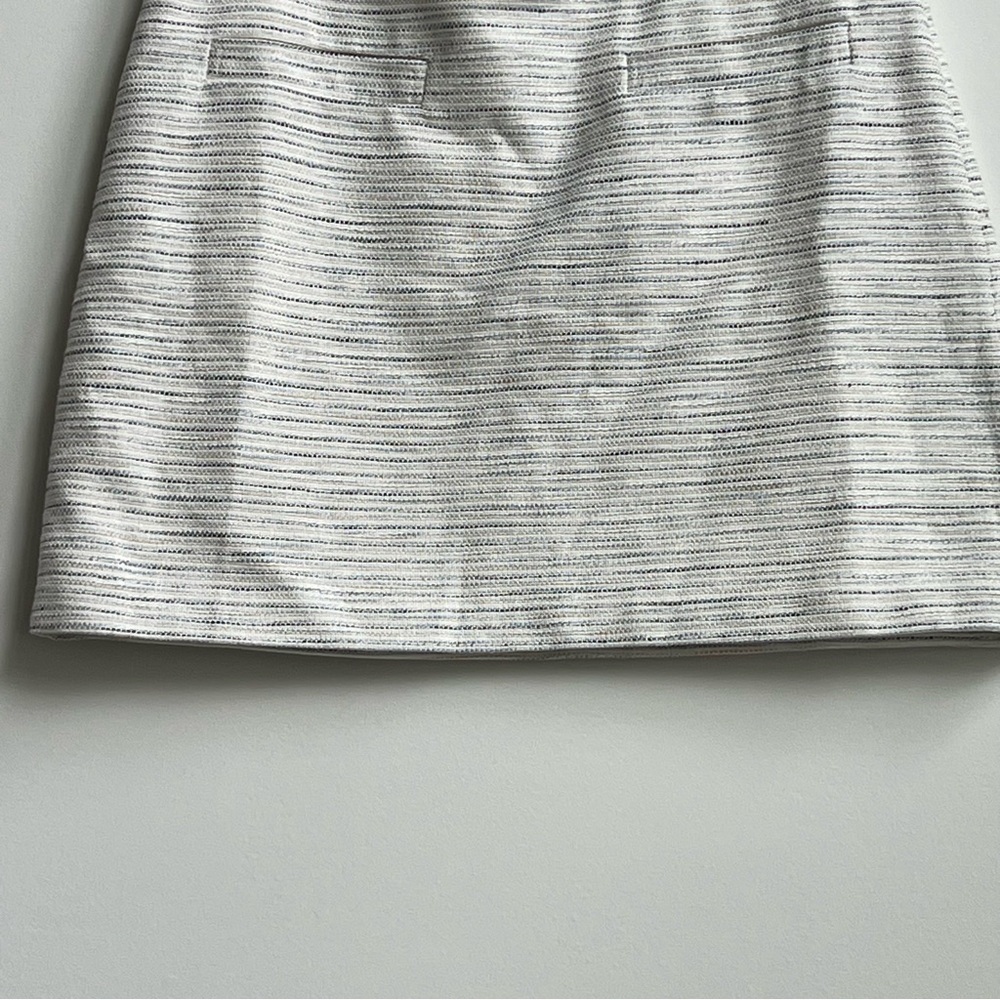 NWT Loft  Tweed Pocket Shift Skirt Size 12 Textured Stripe Preppy Mod-chic Retro - Picture 6 of 12